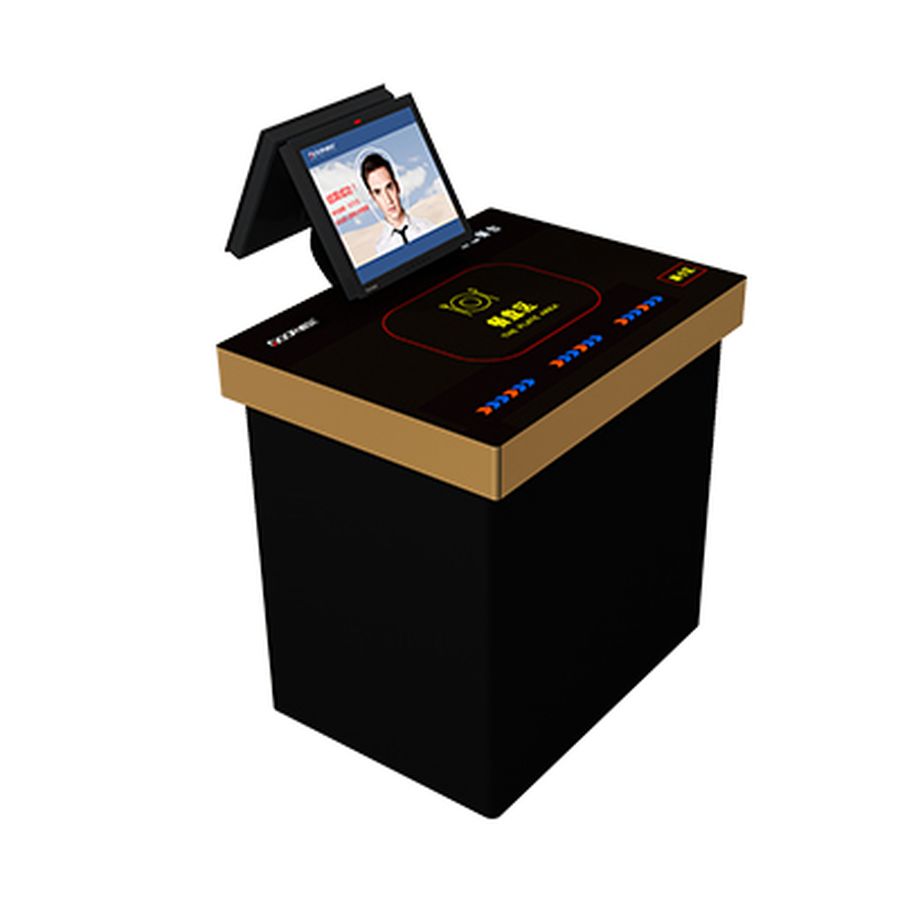 人脸识别智慧餐台，食，活体识别餐台