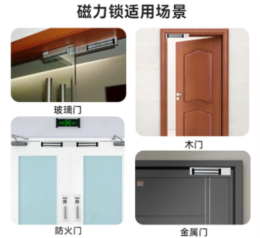 门禁电锁专用磁力锁套装（单门/双门多规格）