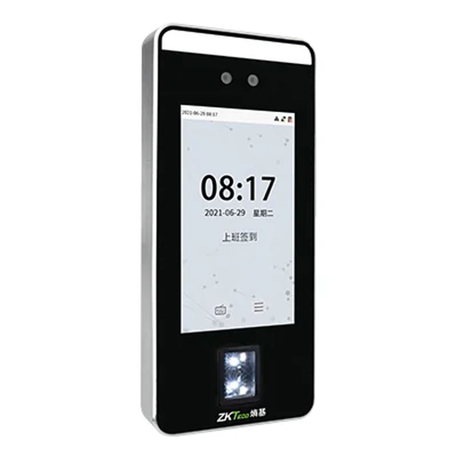 可见光动态人脸+指纹识别考勤机指纹打卡机面部门禁系统门禁一体机
