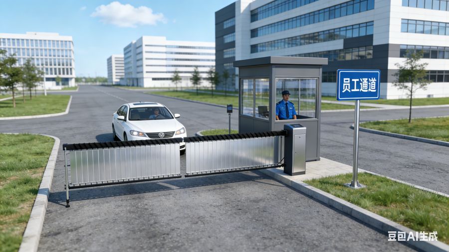 办公园区车牌识别道闸解决方案 - 分级管控·高效通行·数据可溯