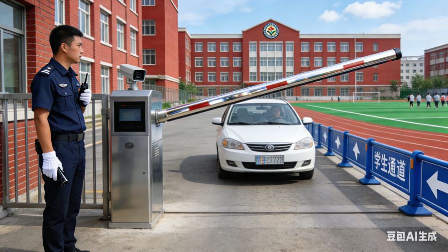 校园车牌识别道闸解决方案 - 时段管控·家校联动·学生安全优先