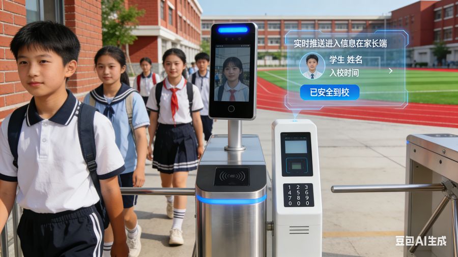 智慧校园门禁解决方案 - 人脸识别·家校联动·安全管控一体化