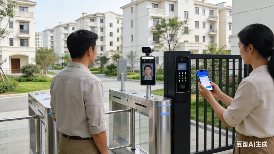 住宅小区智慧门禁解决方案 - 人脸识别+可视对讲+物业一体化管理